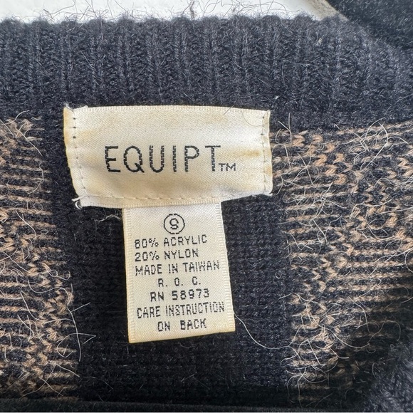 Vintage 90’s Cardigan Chunky Knit Sweater Neutrals Size Large 3D Abstract - Picture 3 of 6